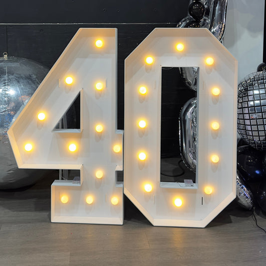 MARQUEE NUMBERS AND LETTERS WITH LIGHTS